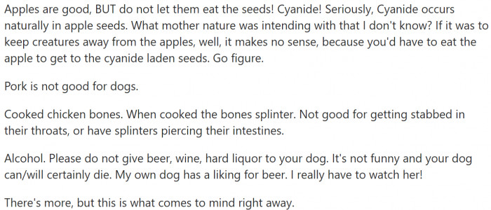 Apples are good, but not the seeds: