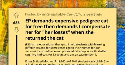 Entitled Parents Demand Expensive Cat But Fail To Care For It, Expect Shelter To Reimburse Them What They Spent
