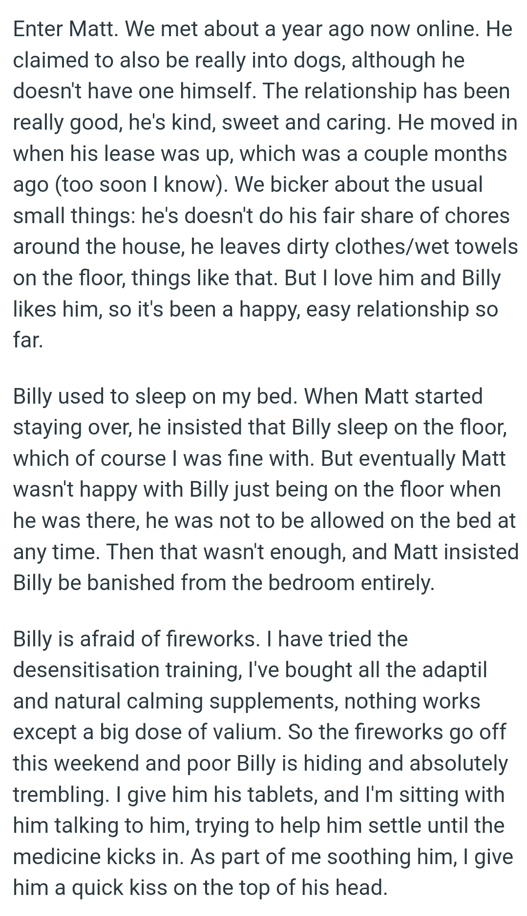 OP's boyfriend doesn't do his fair share of chores around the house