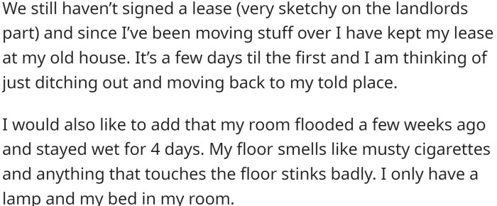 They still haven't signed a lease