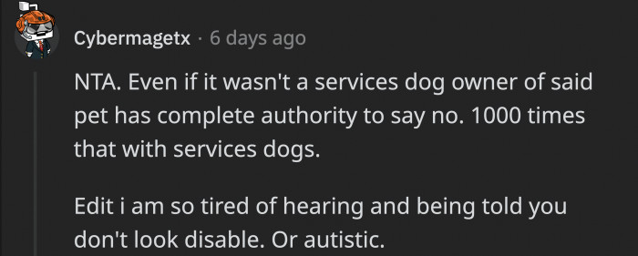 It is within OP’s rights to say no