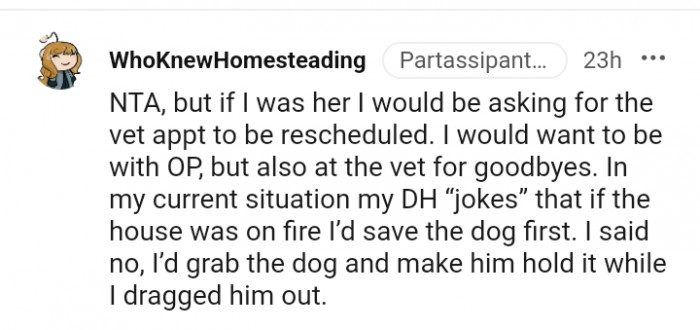 Asking for the pet appointment to be rescheduled