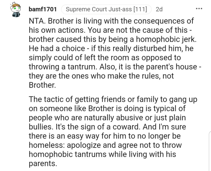 Parents Throw Son Out Of Their House For Homophobic Behavior Towards
