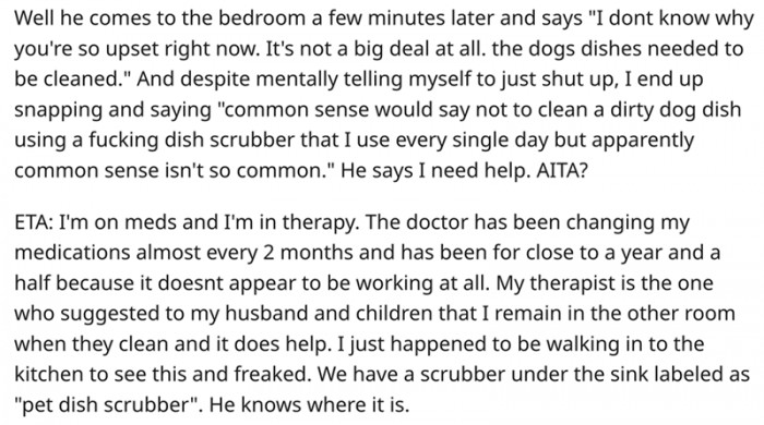 She went to her room, trying to avoid conflict, but her husband followed her.