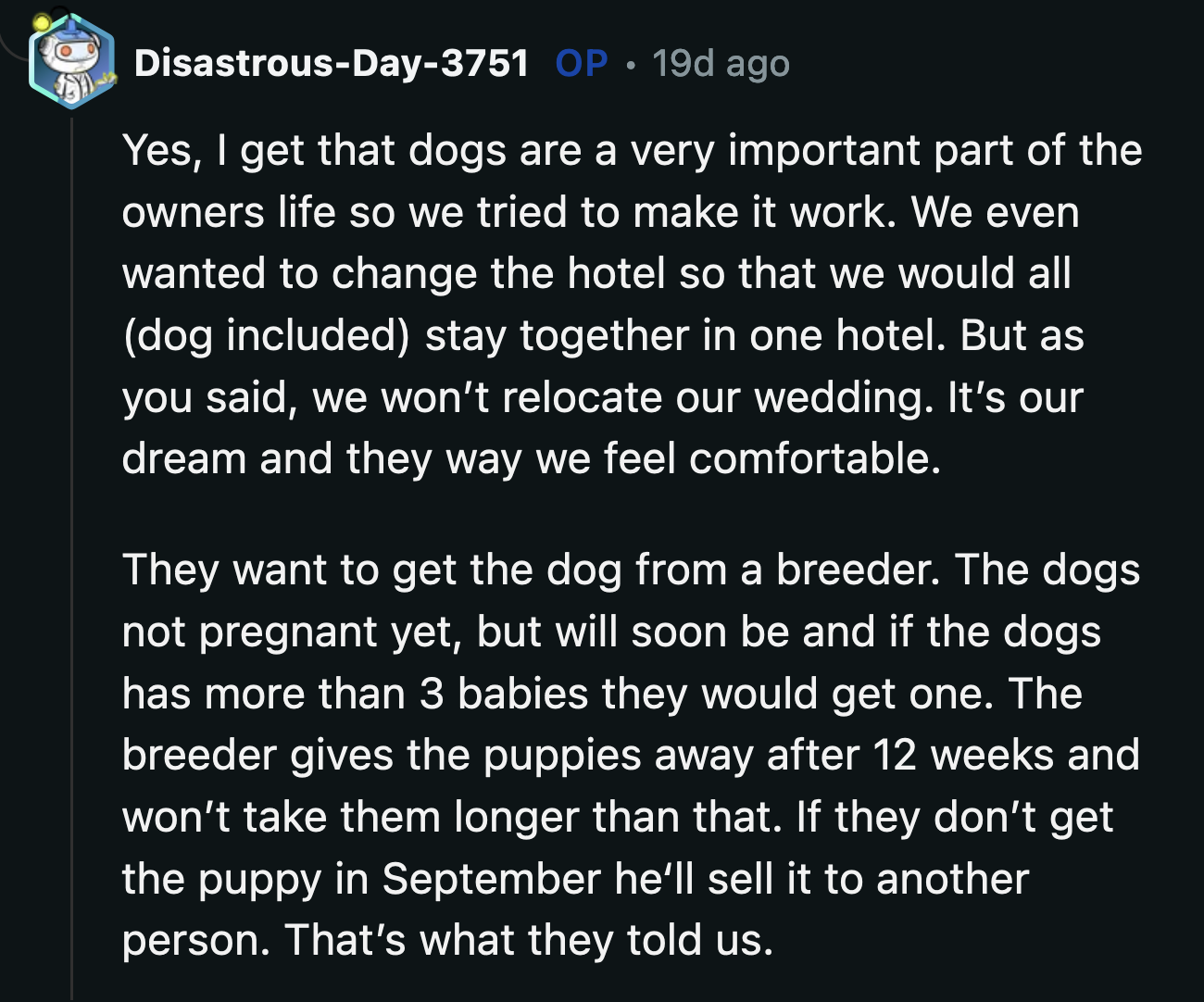The absolute audacity of Courtney to demand that OP reschedule and relocate her wedding is astonishing. This woman has no shame.