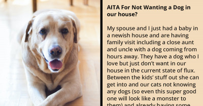 Man Insists That Relatives Don’t Bring Dogs To Their Home Because They Have A Newborn, But His Wife Thinks Otherwise