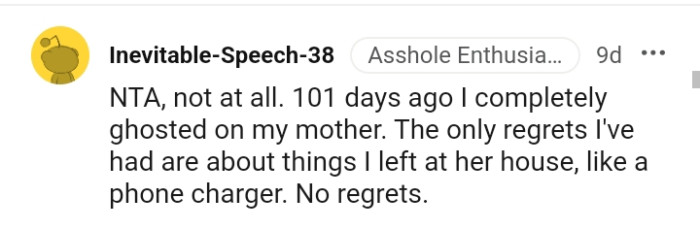 From a redditor who completely ghosted the mom