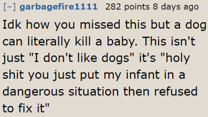 Even puppies can be a threat to a child.
