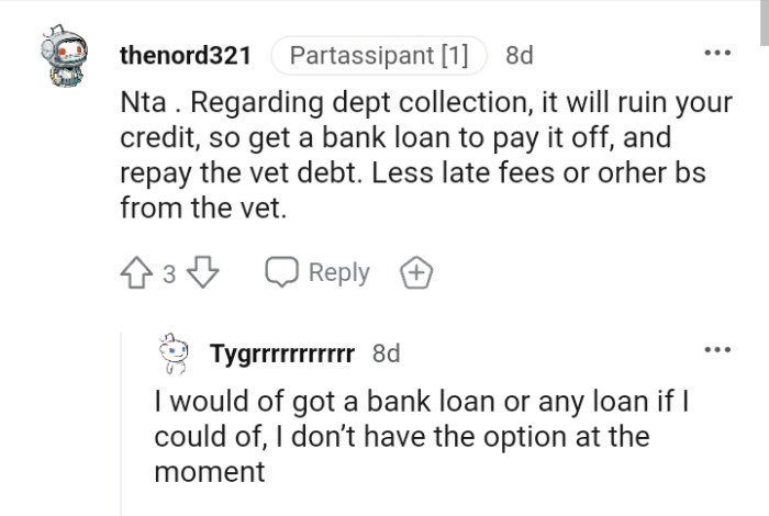 This Redditor would get a bank loan or any loan