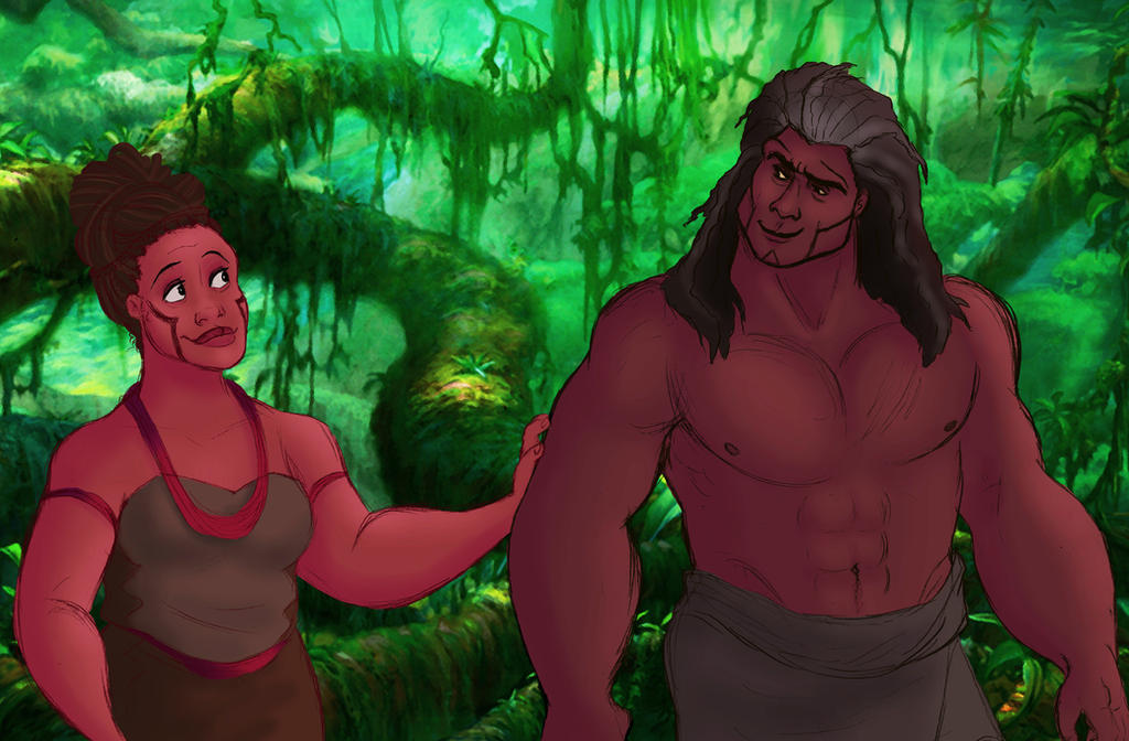 Kala and Kerchak in human form.