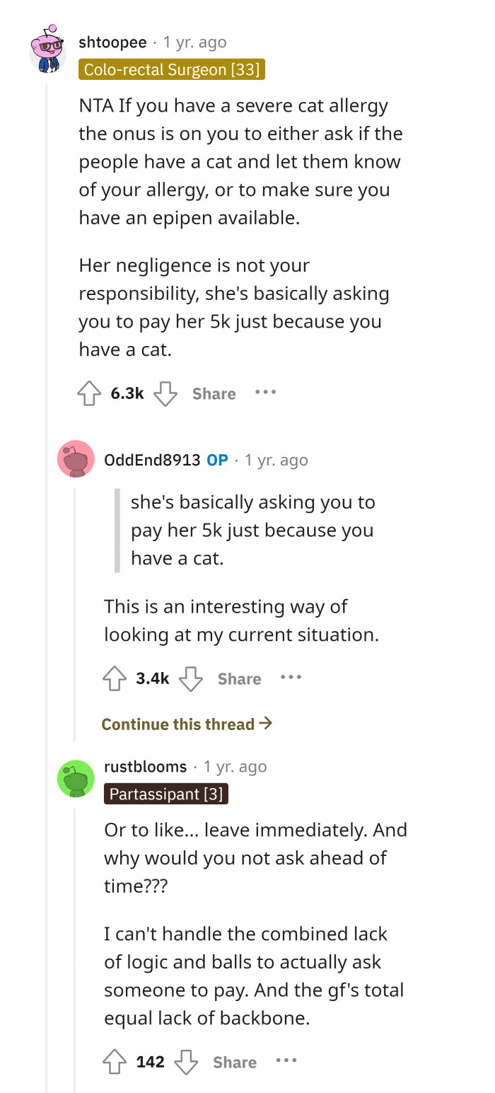 3. The guest's negligence is not OP's responsibility.