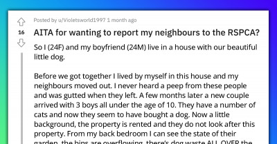Redditor Wonder If They're The Bad Guy If They Call The RSPCA On A Neighbor That Treats Their Dog Poorly