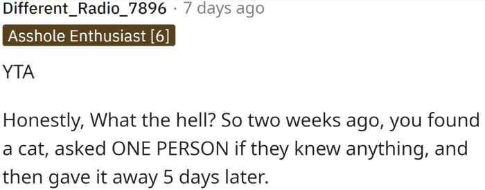 This Redditor didn't go easy on OP: