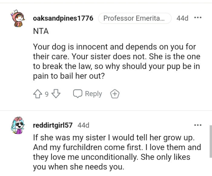 She is the one who broke the law