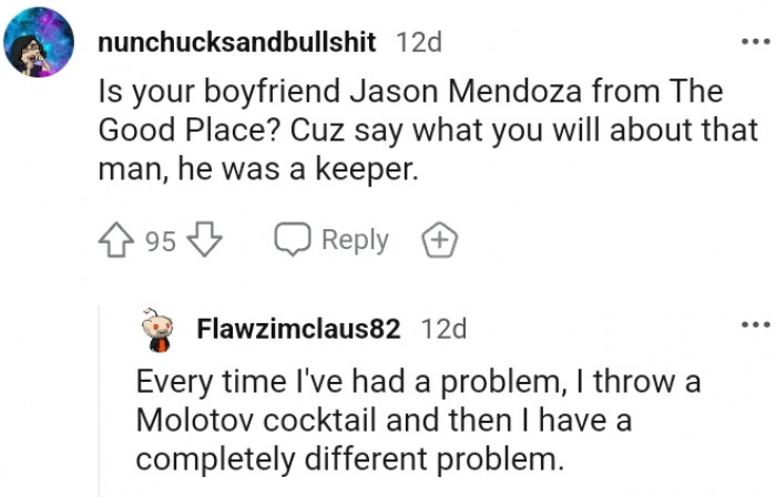 17. That man is a keeper