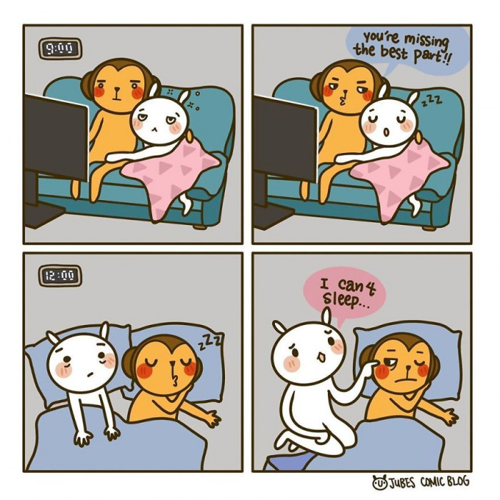 There is always one meant to be the sleepyhead in the relationship