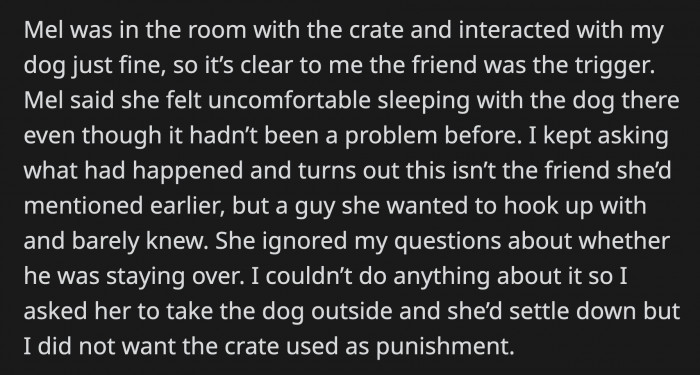 OP kept apologizing because her dog had never bitten anyone before.