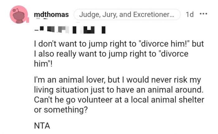 2. I would never risk my living situation