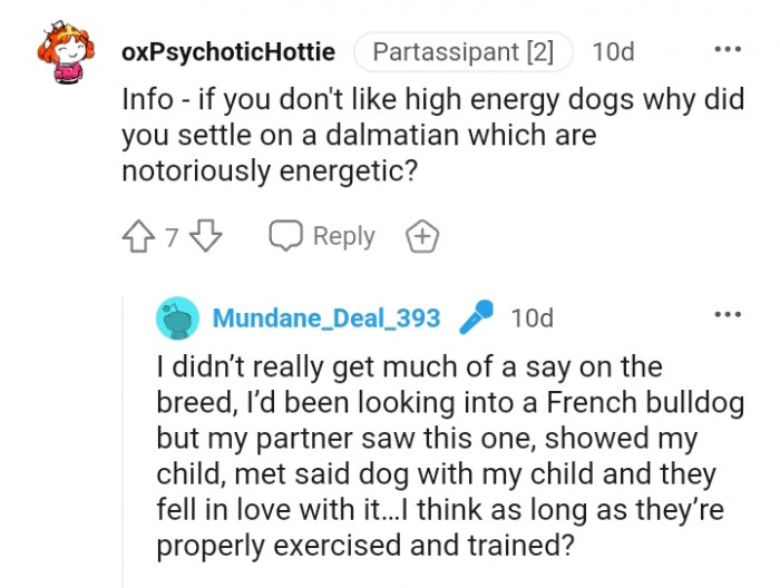 The OP doesn't really have much to say about the breed.