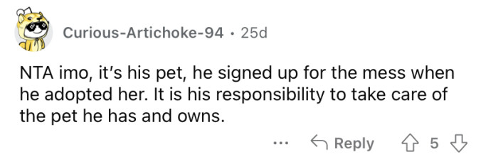 "It is his responsibility."