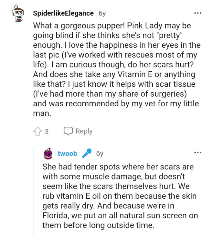 It helps with scar tissue