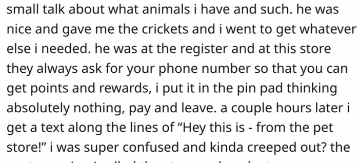 A couple of hours later, I get a text...