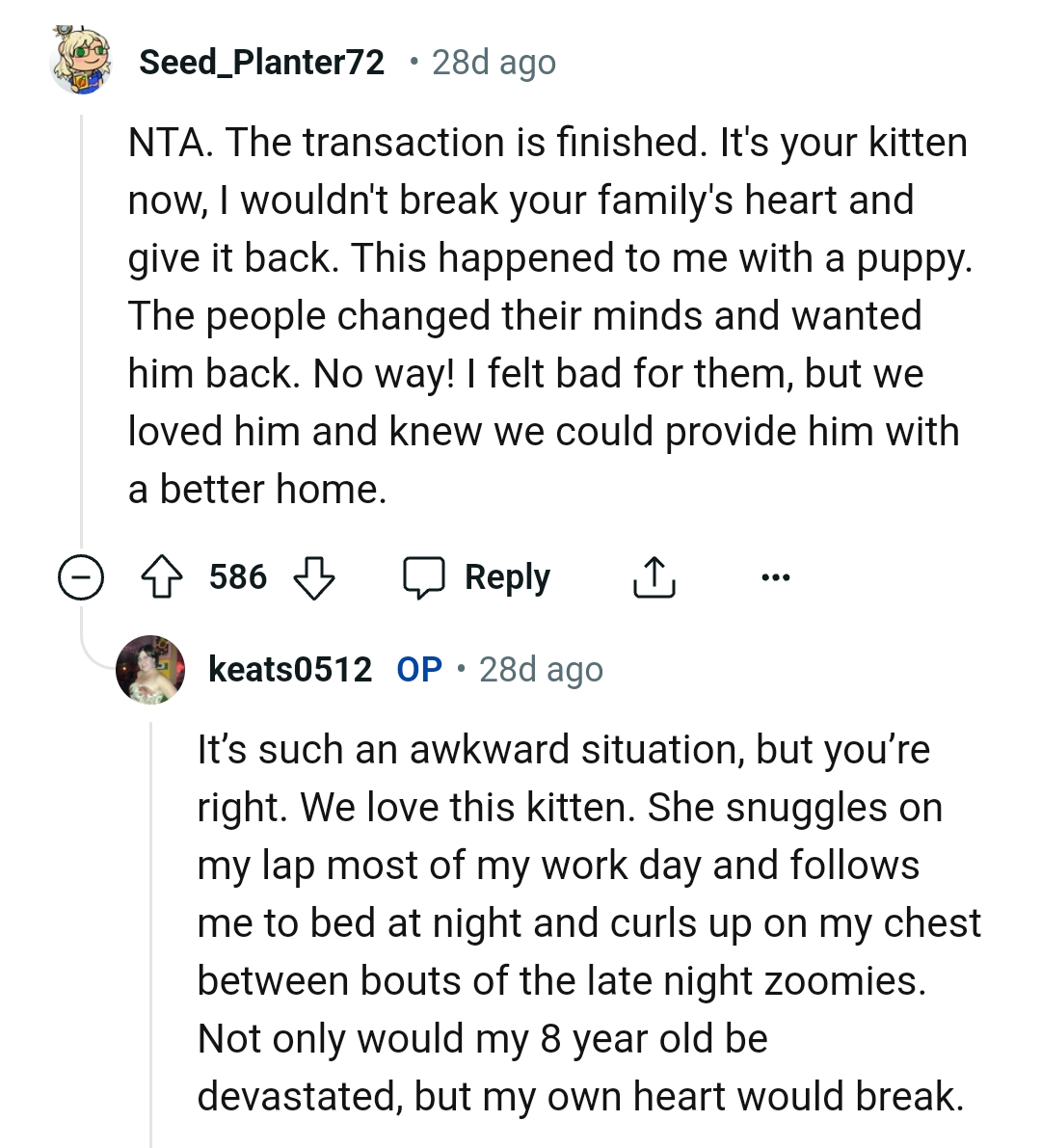 They changed their minds