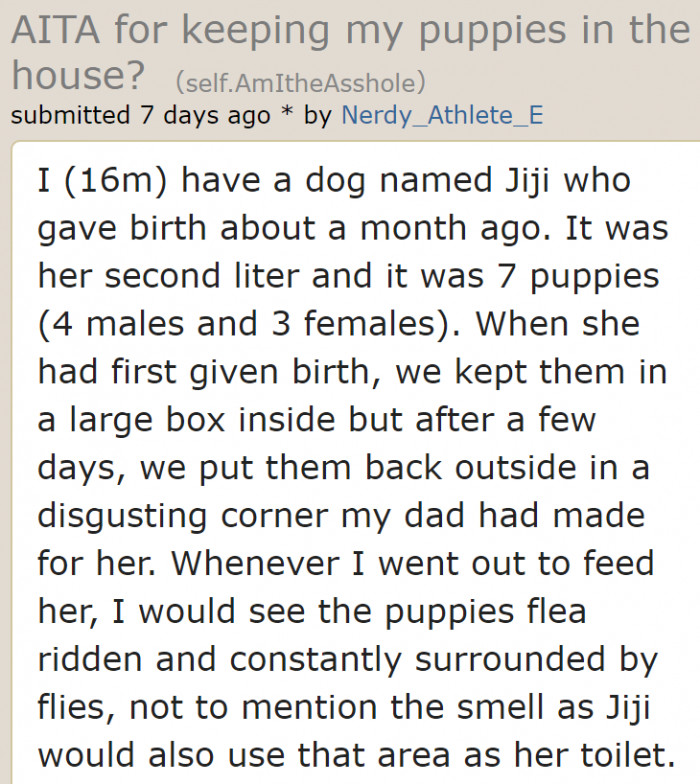 This teenager is facing a tough problem.