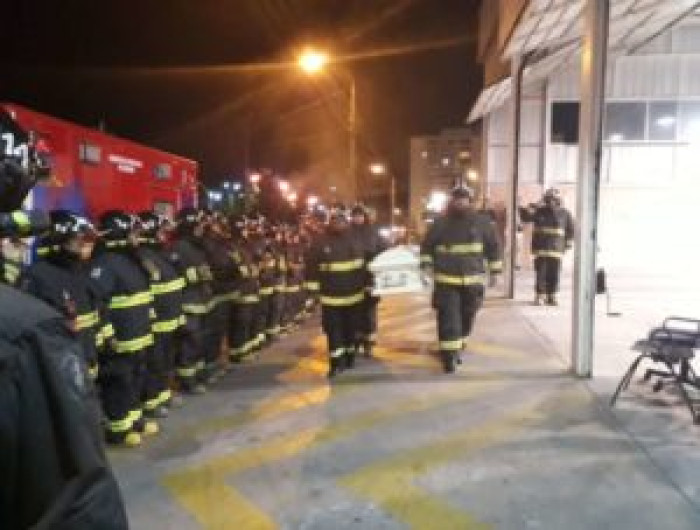 As the dog’s casket was taken out, accompanied by his coworkers, it was clear how important he was to them