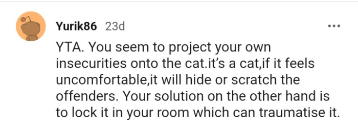 OP's Solution Is Just to Lock the Cat in His Room