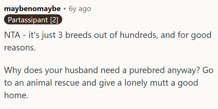 Do they need a purebred anyway?