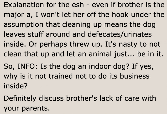 The OP still needs to pick up the slack in this situation. You can't just leave a dog that dirty.