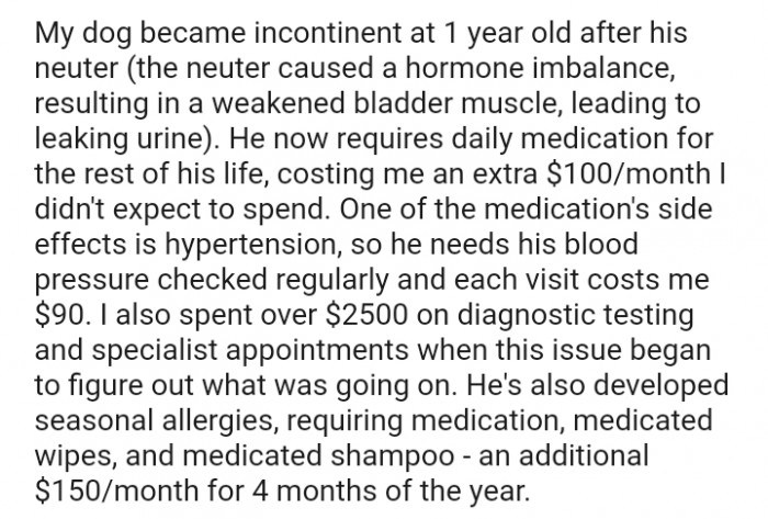 He's also developed seasonal allergies...