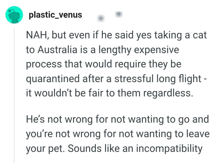 He's not wrong for wanting to go