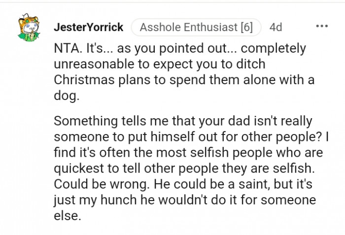 It's unreasonable that they expect you to ditch your plans