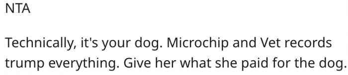 8. He should refund her money.