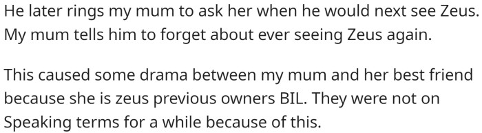 But the owner wanted another meeting