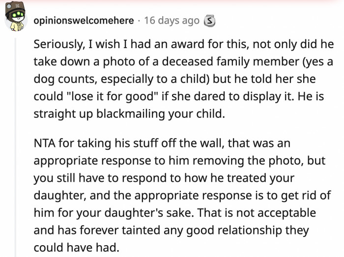 He threatened Ruby and made her feel unsafe in her own home