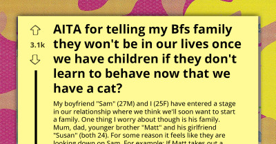 Woman Endures Ongoing Judgment From BF’s Parents About Her Cat, Warns Them To Change Or Miss Out On Future Grandkids
