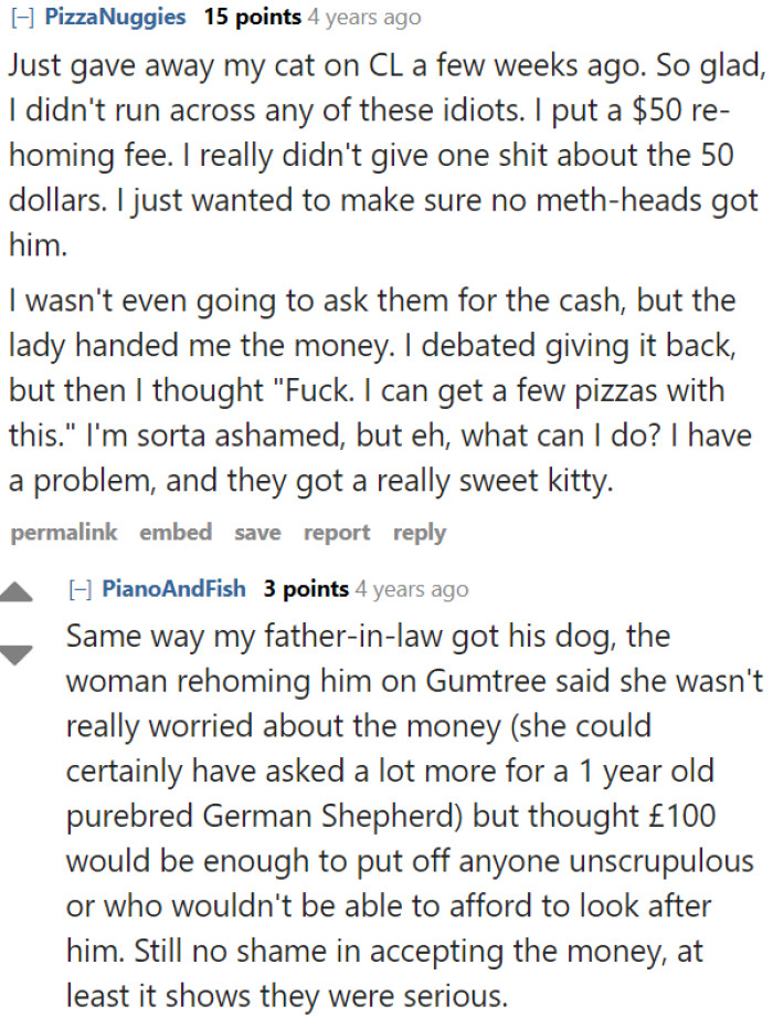 Fees like these need to be imposed to gauge the seriousness and capacity of the owner.