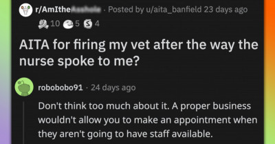 Reddit Users Urge A Cat Owner To Write A Complaint About The Rude Vet Technician Who Snapped At Her During Her Cat's Appointment