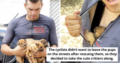 Cyclists Give Adorable Puppies A Second Chance At Life After Finding Them Buried In Hole