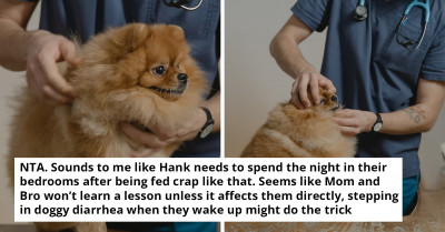 Redditor Refuses To Take Her Dog To Vet Because Its Tummy Issues Are Caused By Food Her Family Is Feeding It
