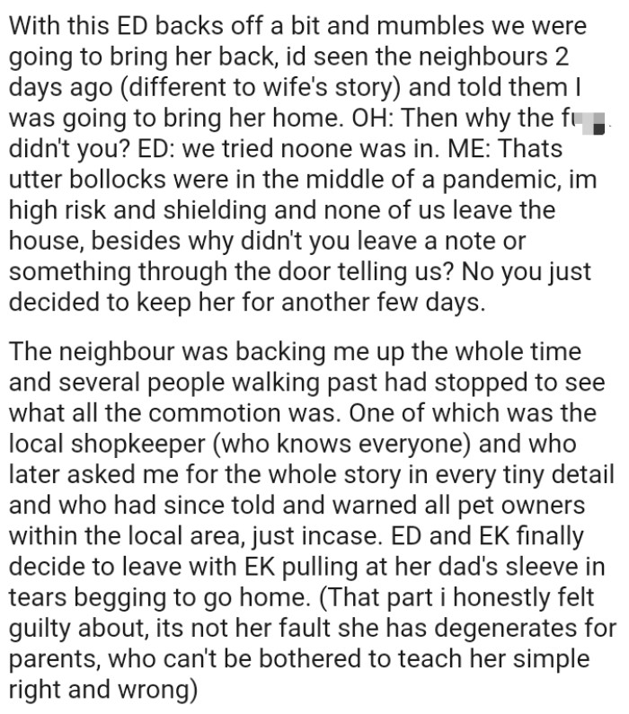 Several people walking past had stopped to see what all the commotion was about