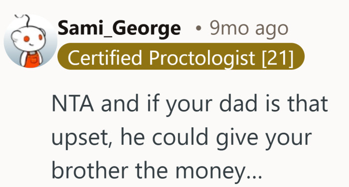 Hard to argue about priorities when the most vocal critic had the same chance to step in.