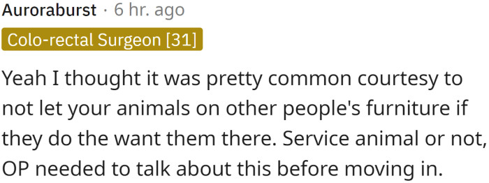 A pretty common courtesy