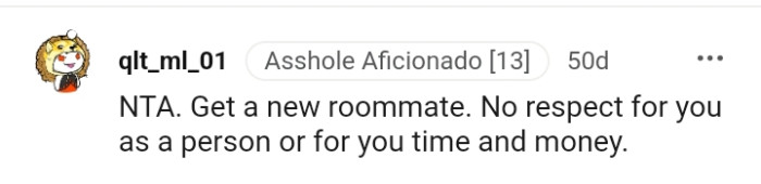 No respect for the OP as a person