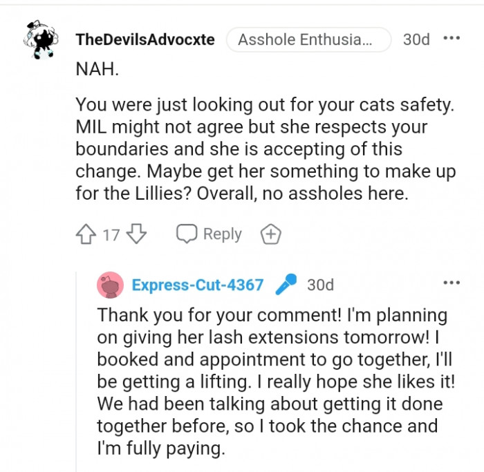 The OP was just looking out for the safety of the cat