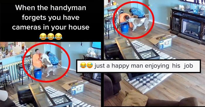 The dog's tail is wagging so fast from happiness that you can't even catch it with a screenshot