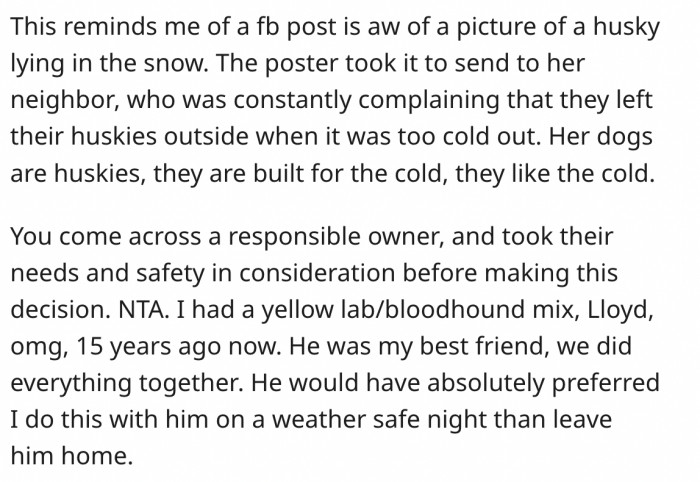 4. She made provisions for their needs and safety, so there's nothing wrong here.